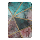 Glam Rust Blush Blauwgroen & Gold Chic Modern Glam Badmat (Voorkant Verticaal)