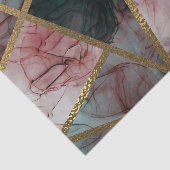Glam Rust Blush Blauwgroen & Gold Chic Modern Wedd Tissuepapier (Detail)