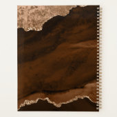 Glam Rust Gold Velvet Agate Geode Script Planner (Achterkant)