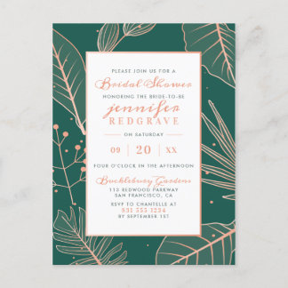 Glam Sage Green Gold Springs Elegant Vrijgezellenf Uitnodiging Briefkaart