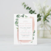 Glam Sage Green Painted Branches Special Wedding Uitnodiging Briefkaart (Staand voorkant)