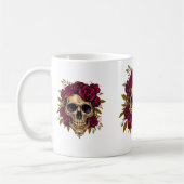 Glam Schedel Mok | Elegante Gotische Halloween Bek (Links)