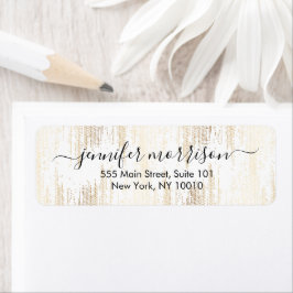 Glam Script Gold Confetti Etiket