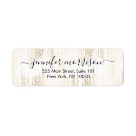 Glam Script Gold Confetti Etiket