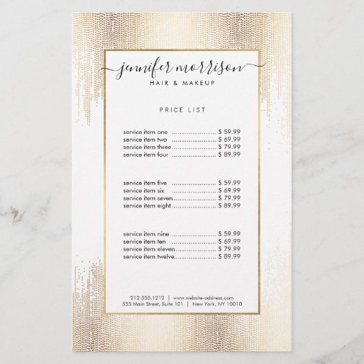 Glam Script Gold Confetti Flyer (Voorkant)