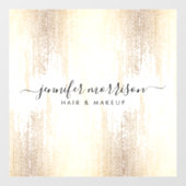 Glam Script Gold Confetti Raamsticker (Vel)