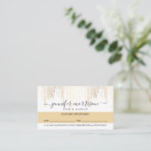 Glam Script Gold Confetti Rain Appointcard Klantenkaartje (Staand voorkant)