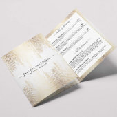 Glam Script Gold Confetti Rain Brochure Drieluik Kaart