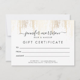 Glam Script Gold Confetti Rain Cadeaubon