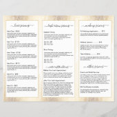 Glam Script Gold Confetti Rain Tri-Fold Brochure (Achterkant)