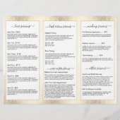 Glam Script Gold Confetti Rain Tri-Fold Brochure (Achterkant)