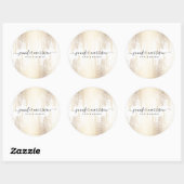 Glam Script Gold Confetti Ronde Sticker (Vel)