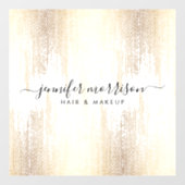 Glam Script Gouden Confetti Regen Raamsticker (Vel)