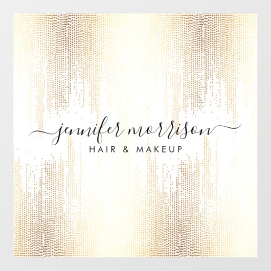 Glam Script Gouden Confetti Regen Raamsticker (Vel)