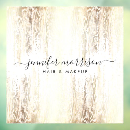 Glam Script Gouden Confetti Regen Raamsticker (Vel 3)