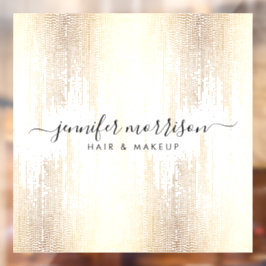 Glam Script Gouden Confetti Regen Raamsticker