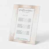 Glam Script Roos Gold Confetti Rain Reclamebord Met Voetstuk (Voorkant)