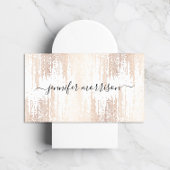 Glam Script Roos Gold Confetti Rain Visitekaartje