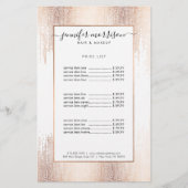 Glam Script Rose Goud Confetti Regen Flyer (Voorkant)