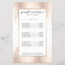 Glam Script Rose Goud Confetti Regen Flyer