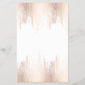 Glam Script Rose Goud Confetti Regen Flyer (Achterkant)