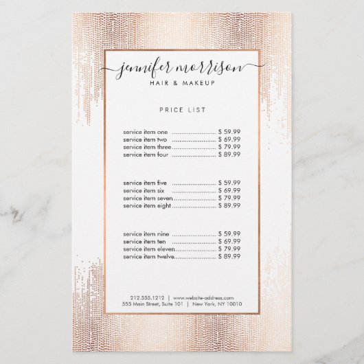 Glam Script Roze Gouden Confetti Regen Flyer (Voorkant)
