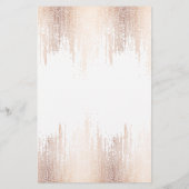 Glam Script Roze Gouden Confetti Regen Flyer (Achterkant)