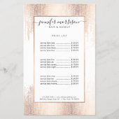 Glam Script Roze Gouden Confetti Regen Flyer (Voorkant)