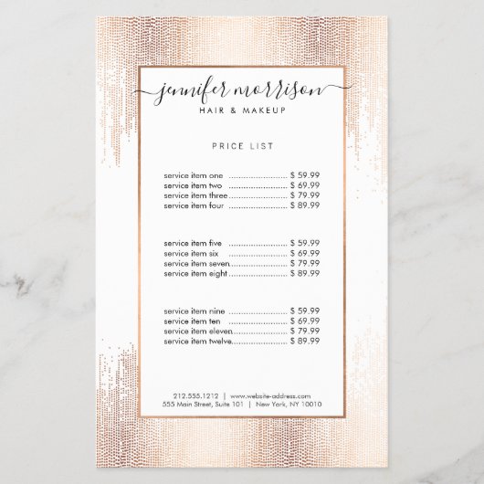 Glam Script Roze Gouden Confetti Regen Flyer (Voorkant)