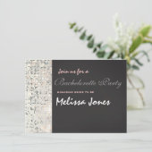 Glam Sequins Disco Sparkle Grey Party Uitnodiging (Staand voorkant)