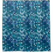Glam Sequins Raster Textuur Modern Patroon Douchegordijn (Voorkant)
