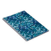 Glam Sequins Raster Textuur Modern Patroon Notitieboek (Rechterzijde)