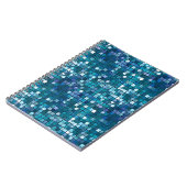 Glam Sequins Raster Textuur Modern Patroon Notitieboek (Linkerzijde)