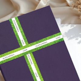 Glam Shimmer Purple And Pink Sparkle Glitter Typo Satijnen Lint