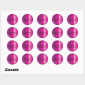 Glam Shiny Magenta Metallic Return Address Label (Vel)