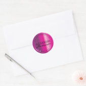 Glam Shiny Magenta Metallic Return Address Label (Envelop)