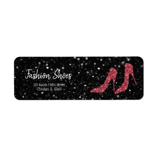 Glam Shoes op hoog niveau Etiket (Voorkant)