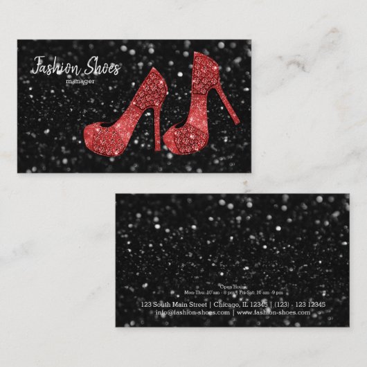Glam Shoes op hoog niveau Visitekaartje (Voorkant / Achterkant)
