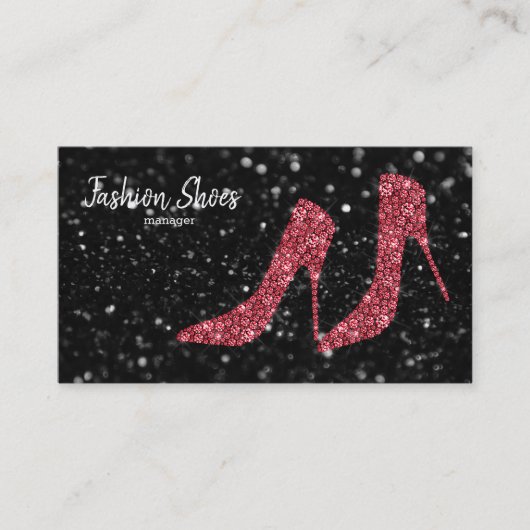 Glam Shoes op hoog niveau Visitekaartje (Voorkant)
