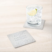 Glam Silglitter deco vintage bruiloft monogram Kartonnen Onderzetters (Insitu)