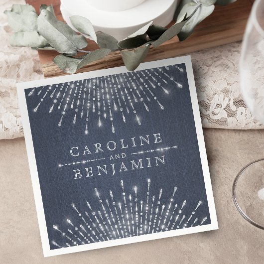 Glam Silglitter deco vintage bruiloft monogram Servet