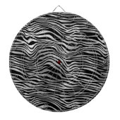 Glam Silver Black Zebra Print Dartbord (Voorkant)