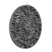 Glam Silver Black Zebra Print Dartbord (Voorkant Links)