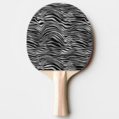 Glam Silver Black Zebra Print Tafeltennisbatje (Achterkant)