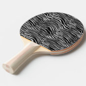 Glam Silver Black Zebra Print Tafeltennisbatje (Voorkant Gekanteld)