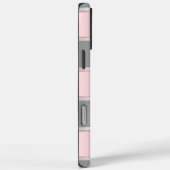 Glam Silver Blush Pink Ribbon Naam Case-Mate iPhone Case (Achterkant / Rechts)