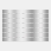 Glam Silver Blush Pink Ribbon Verjaardag Inpakpapier Vel (Voorkant 3)