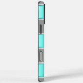 Glam Silver Chic Mint Ribbon Case-Mate iPhone Case (Achterkant / Rechts)