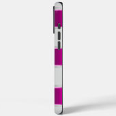 Glam Silver Chic Pink Ribbon Case-Mate iPhone Case (Achterkant / Links)