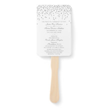  Glam Silver Confetti huwelijksprogramma